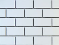 White w/Gray Painted BrickWall part of Windmill Slatwall’s Brick Series